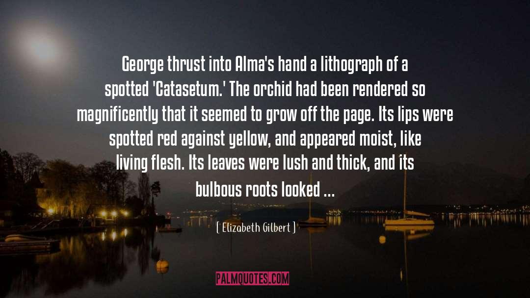 Elizabeth Gilbert Quotes: George thrust into Alma's hand