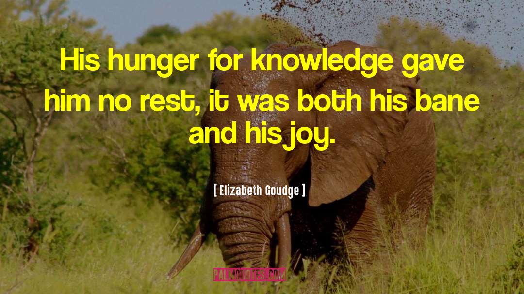 Elizabeth Goudge Quotes: His hunger for knowledge gave