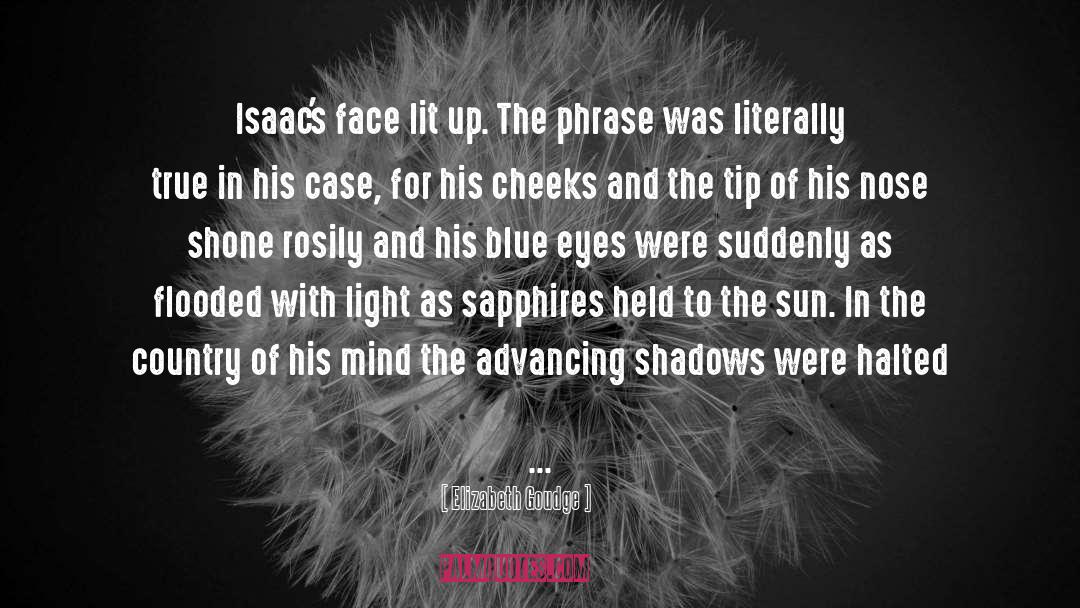 Elizabeth Goudge Quotes: Isaac's face lit up. The