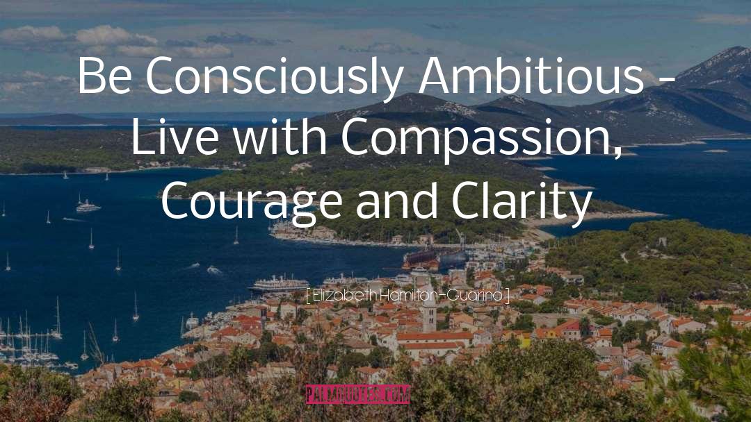 Elizabeth Hamilton-Guarino Quotes: Be Consciously Ambitious - Live