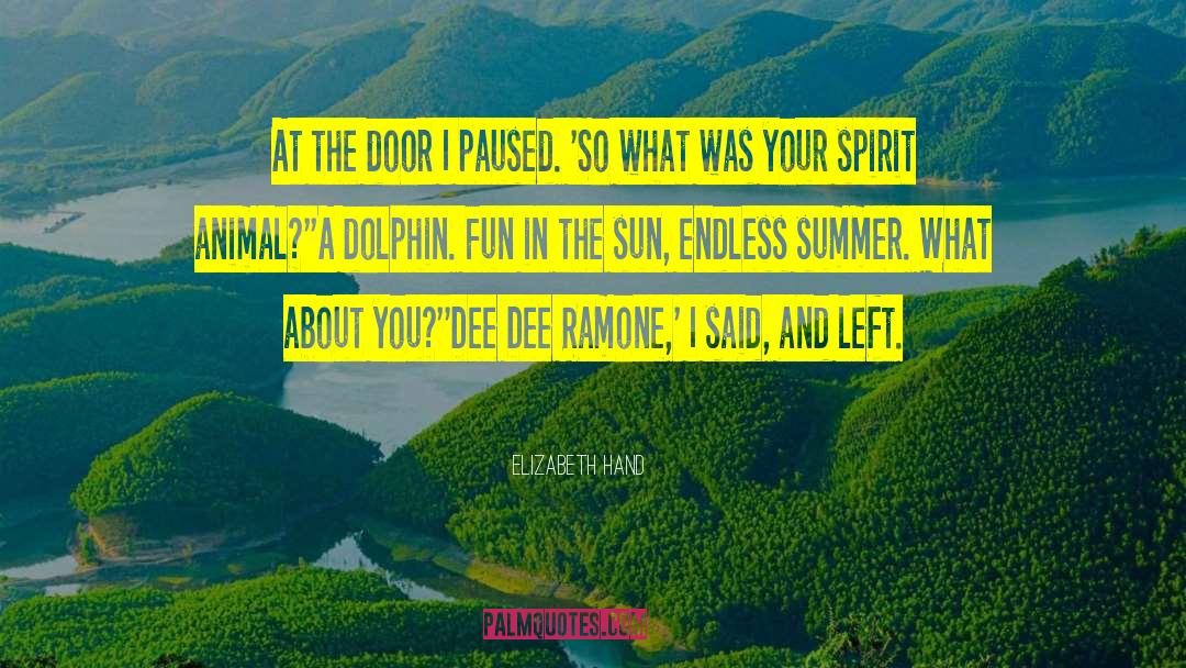 Elizabeth Hand Quotes: At the door I paused.