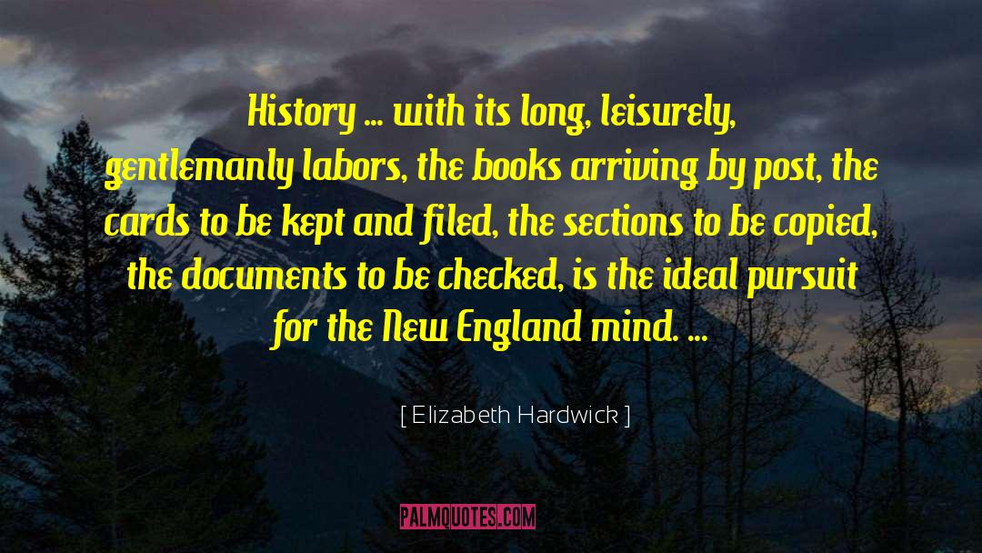 Elizabeth Hardwick Quotes: History ... with its long,