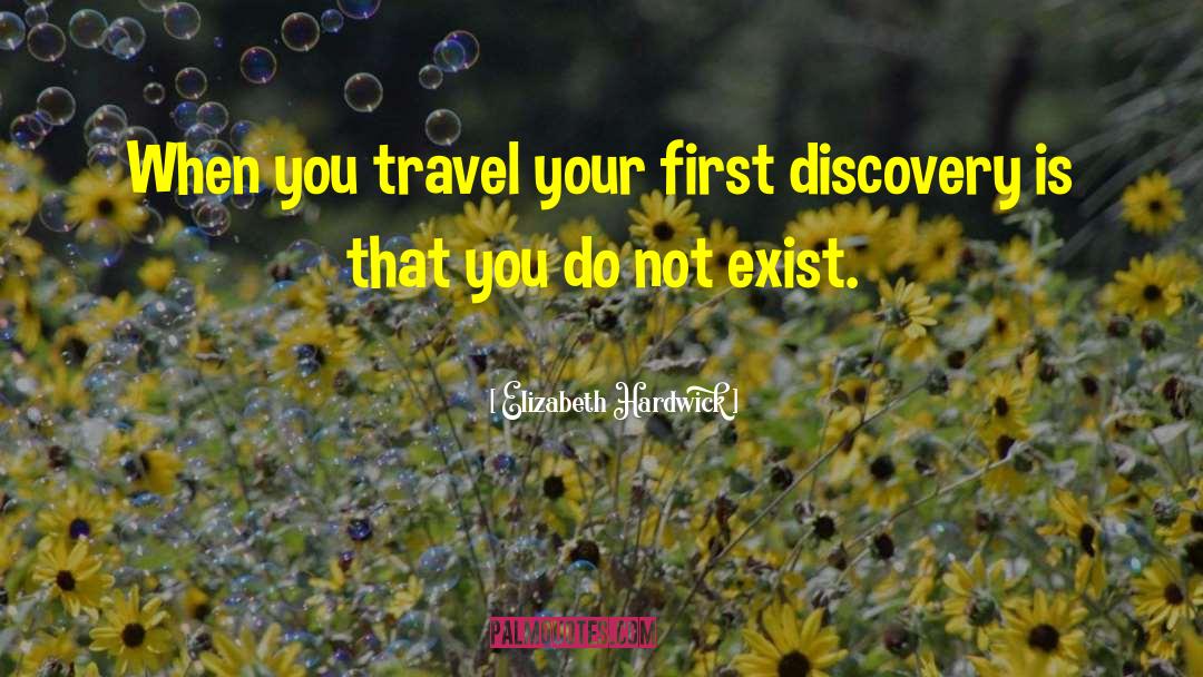 Elizabeth Hardwick Quotes: When you travel your first