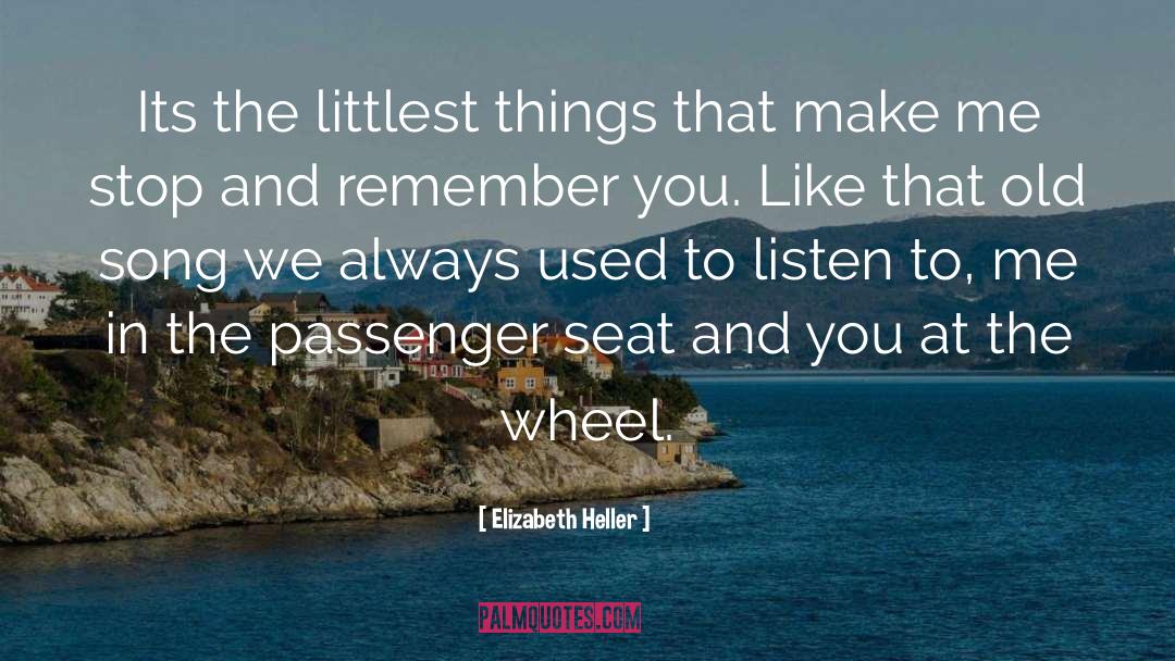Elizabeth Heller Quotes: Its the littlest things that