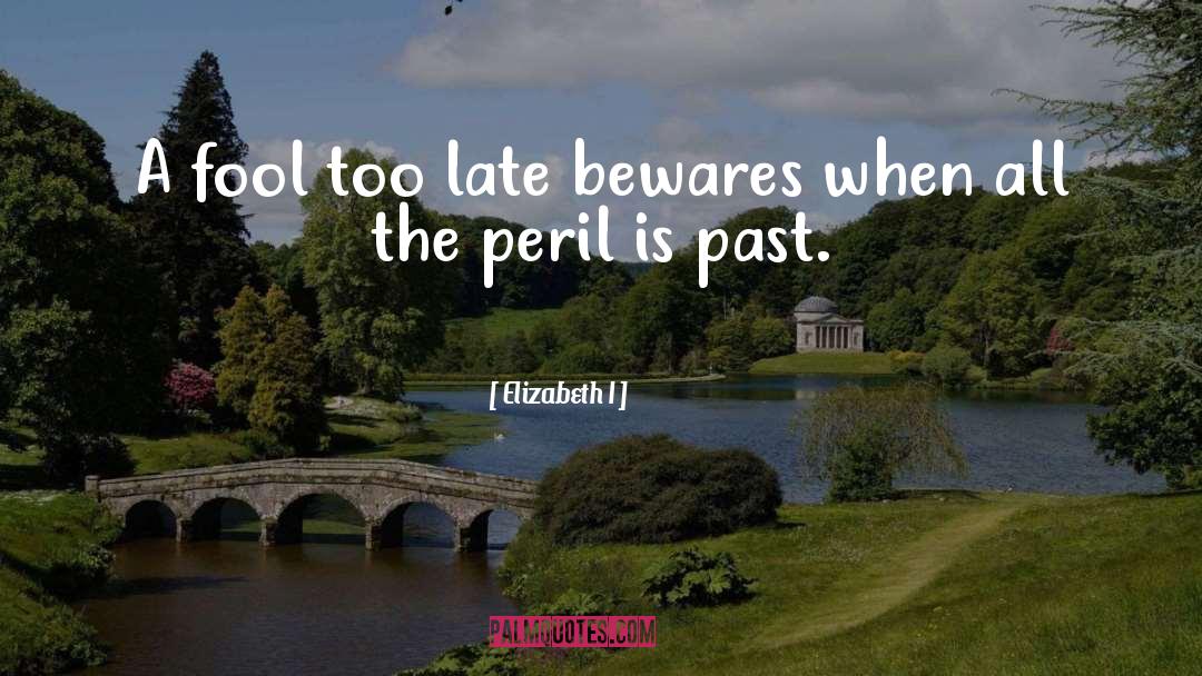 Elizabeth I Quotes: A fool too late bewares