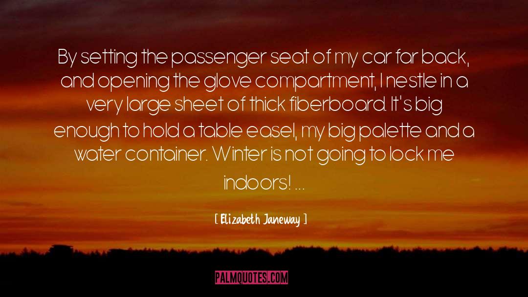 Elizabeth Janeway Quotes: By setting the passenger seat