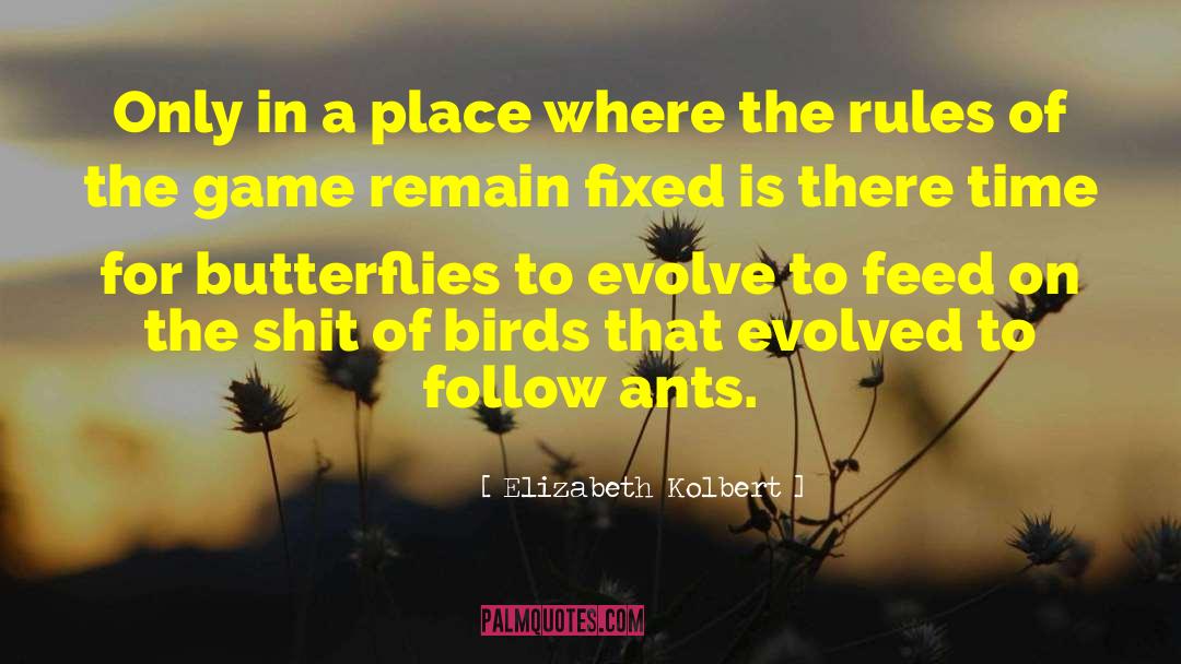 Elizabeth Kolbert Quotes: Only in a place where