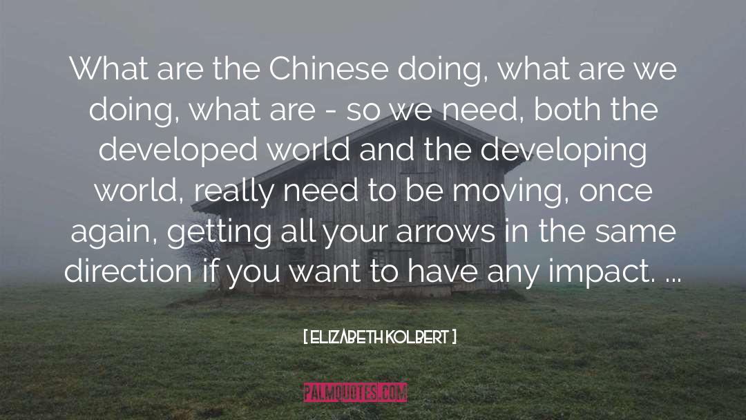 Elizabeth Kolbert Quotes: What are the Chinese doing,