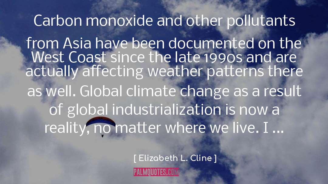 Elizabeth L. Cline Quotes: Carbon monoxide and other pollutants