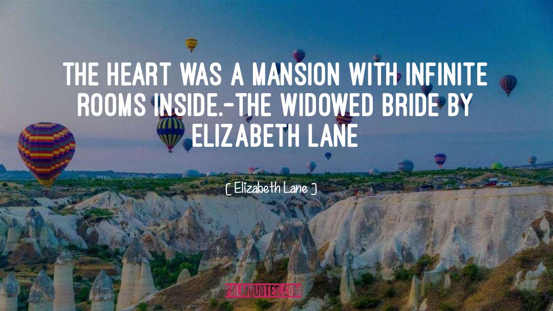 Elizabeth Lane Quotes: The heart was a mansion