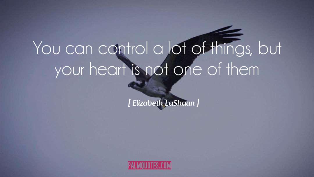 Elizabeth LaShaun Quotes: You can control a lot