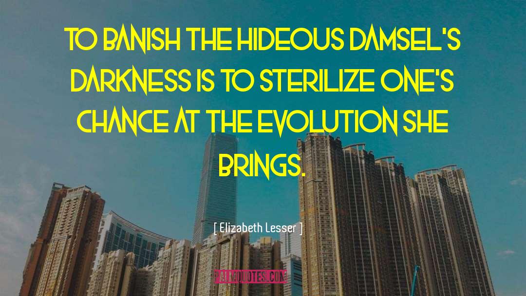 Elizabeth Lesser Quotes: To banish the Hideous Damsel's