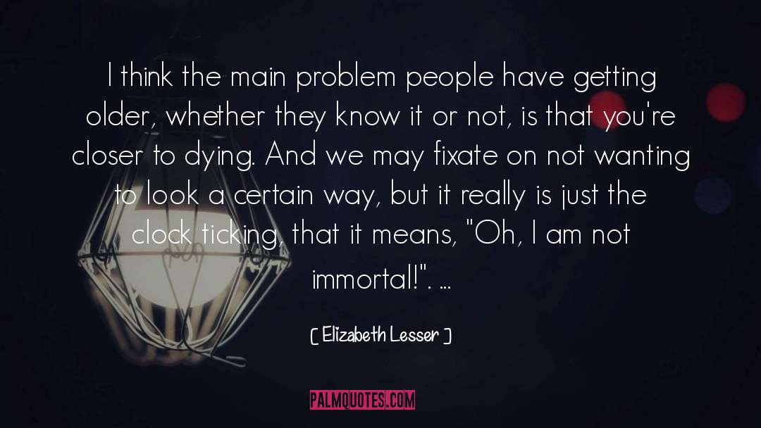 Elizabeth Lesser Quotes: I think the main problem
