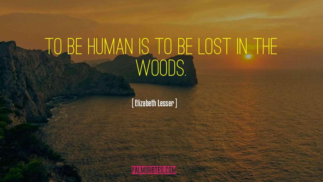 Elizabeth Lesser Quotes: To be human is to