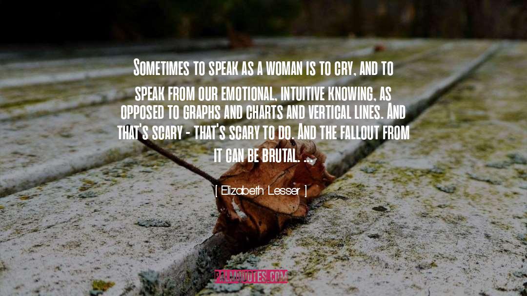 Elizabeth Lesser Quotes: Sometimes to speak as a