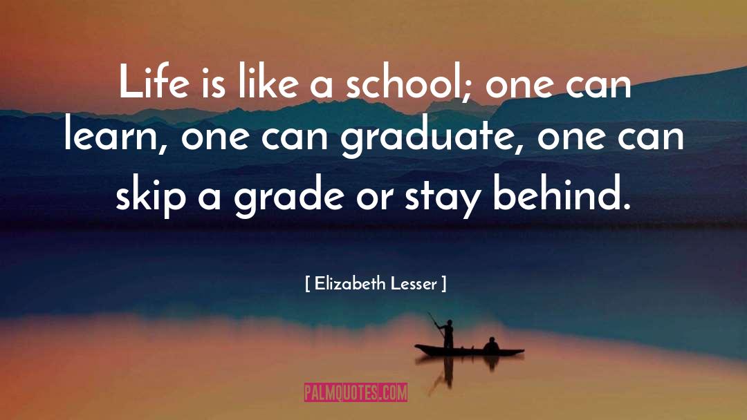 Elizabeth Lesser Quotes: Life is like a school;