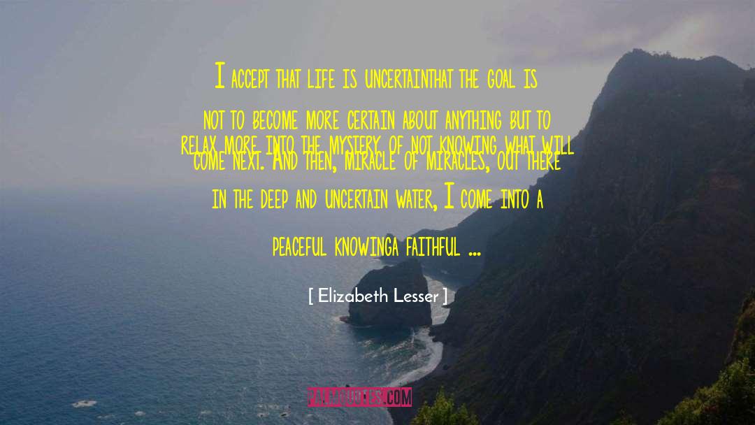 Elizabeth Lesser Quotes: I accept that life is