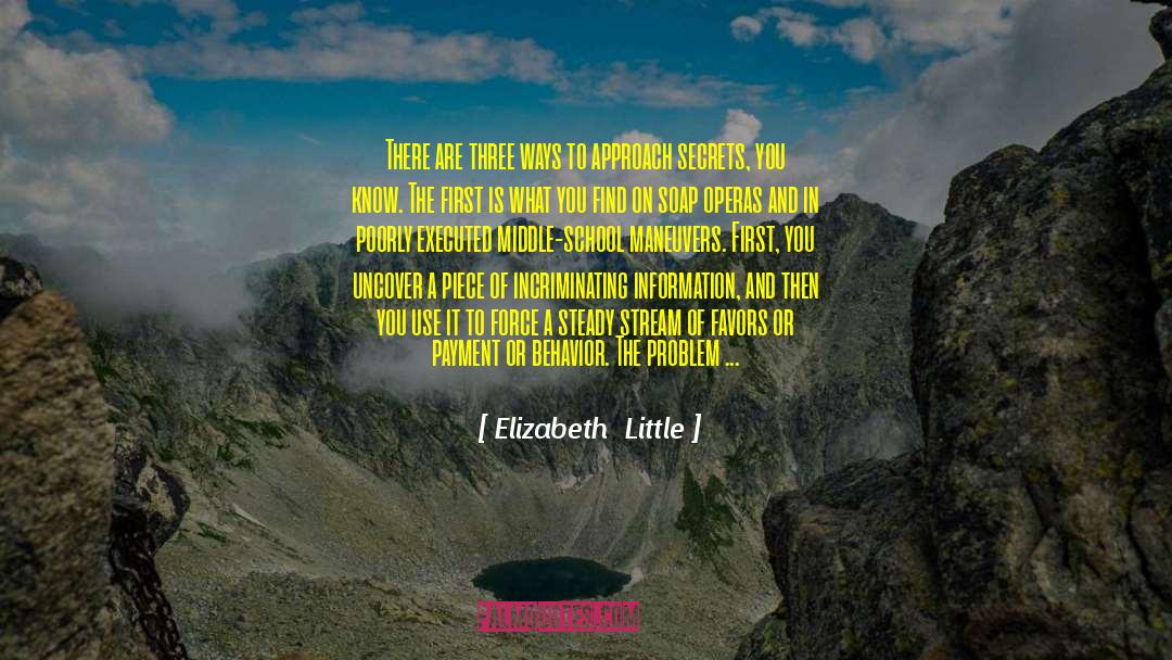 Elizabeth  Little Quotes: There are three ways to