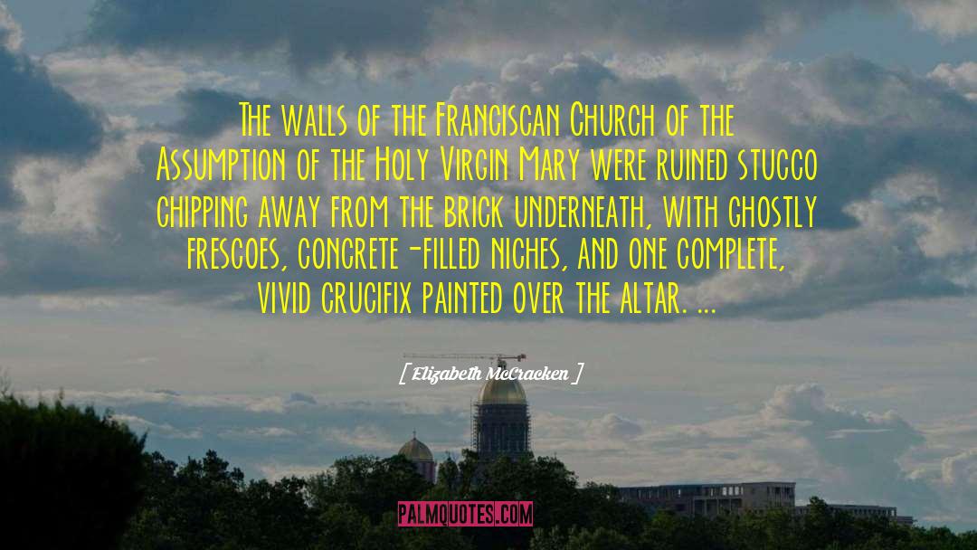 Elizabeth McCracken Quotes: The walls of the Franciscan