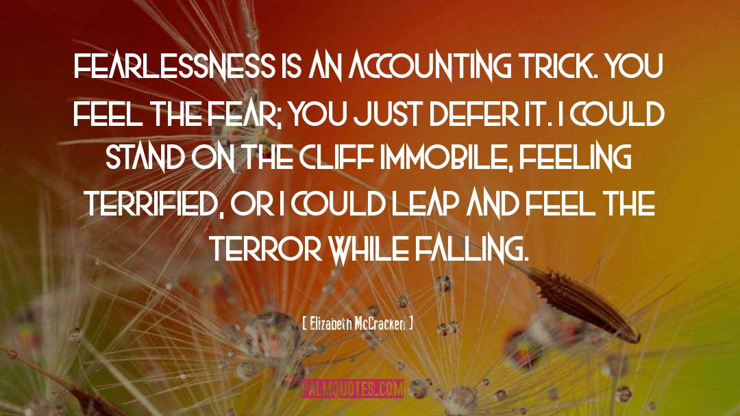 Elizabeth McCracken Quotes: Fearlessness is an accounting trick.