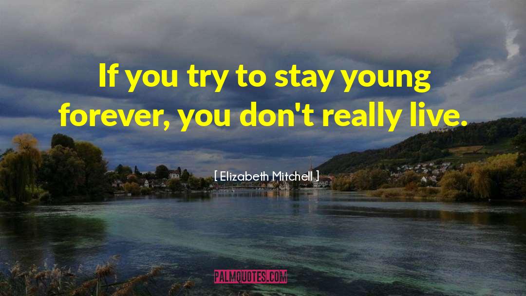 Elizabeth Mitchell Quotes: If you try to stay
