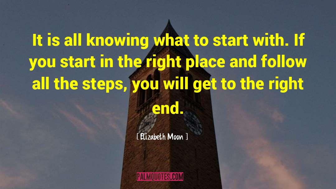 Elizabeth Moon Quotes: It is all knowing what