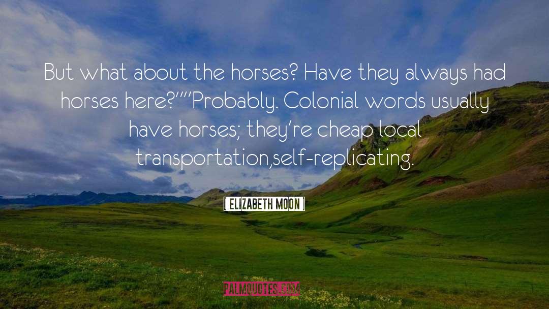 Elizabeth Moon Quotes: But what about the horses?