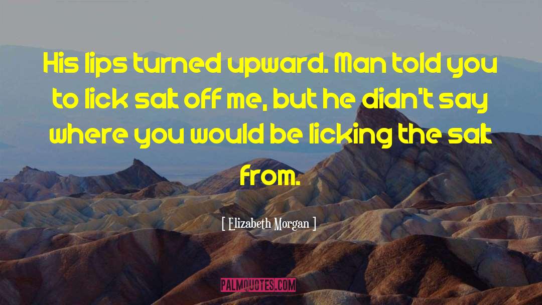 Elizabeth Morgan Quotes: His lips turned upward. Man