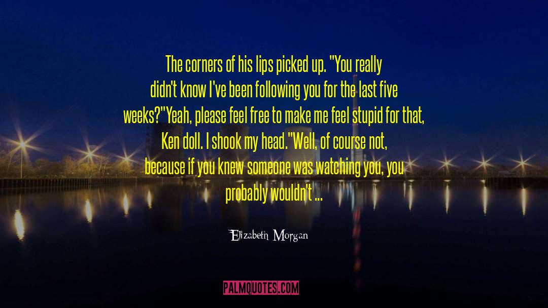 Elizabeth Morgan Quotes: The corners of his lips