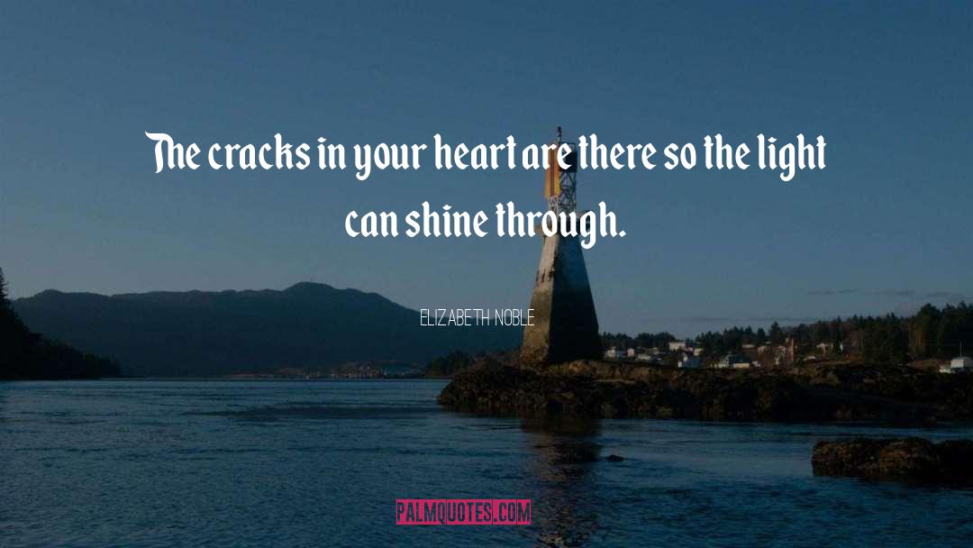 Elizabeth Noble Quotes: The cracks in your heart