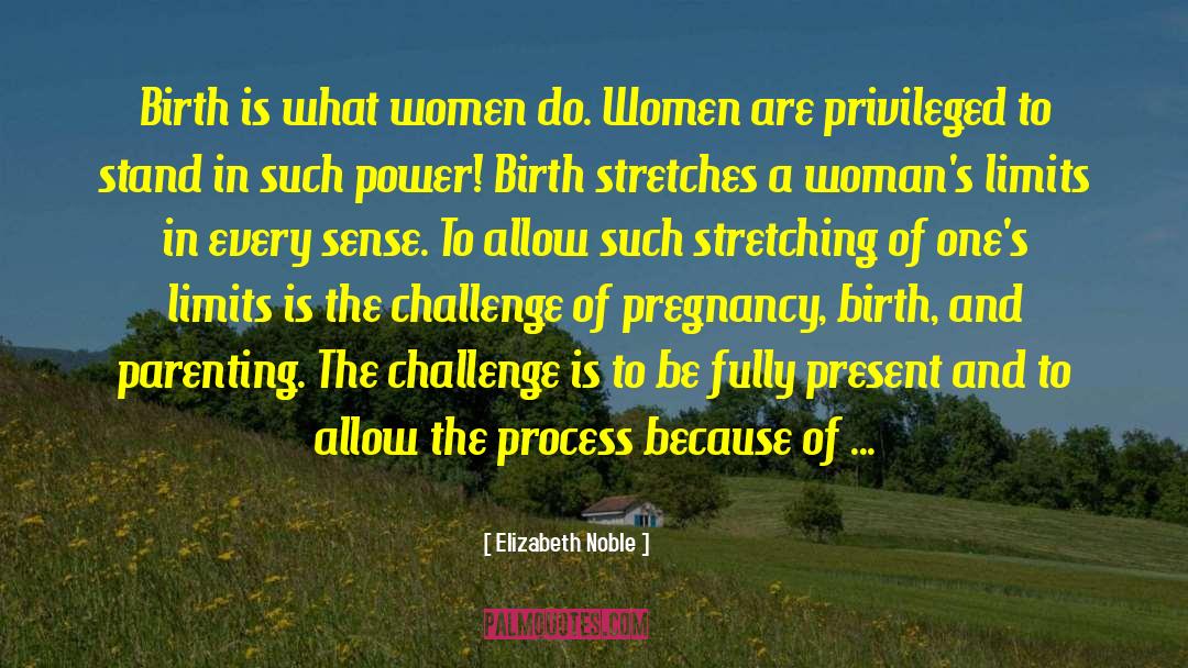 Elizabeth Noble Quotes: Birth <br> is what women