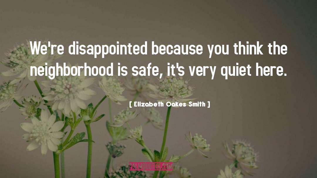Elizabeth Oakes Smith Quotes: We're disappointed because you think