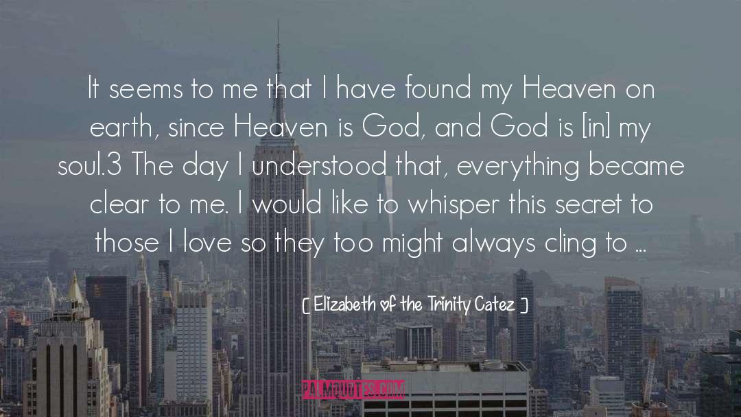 Elizabeth Of The Trinity Catez Quotes: It seems to me that
