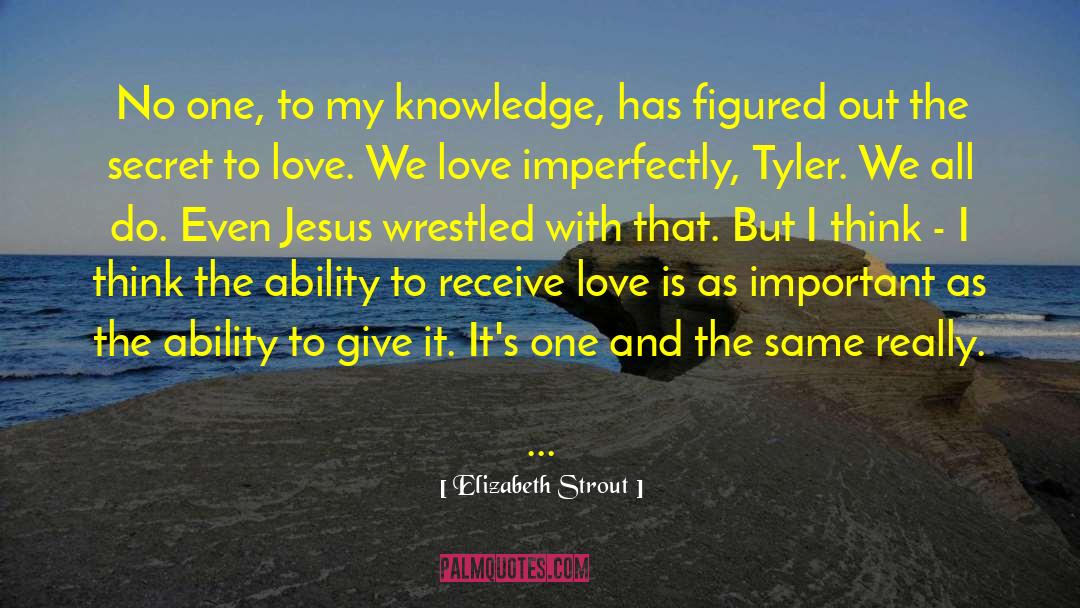 Elizabeth Strout Quotes: No one, to my knowledge,
