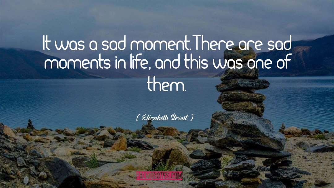 Elizabeth Strout Quotes: It was a sad moment.