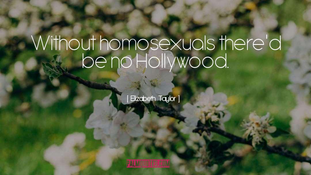 Elizabeth Taylor Quotes: Without homosexuals there'd be no