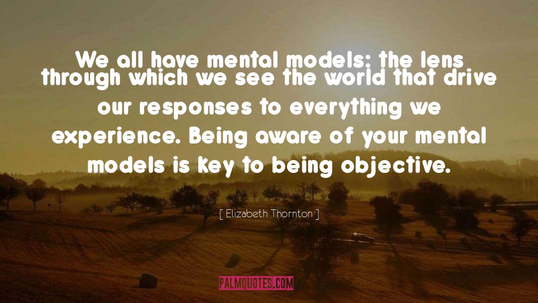 Elizabeth Thornton Quotes: We all have mental models: