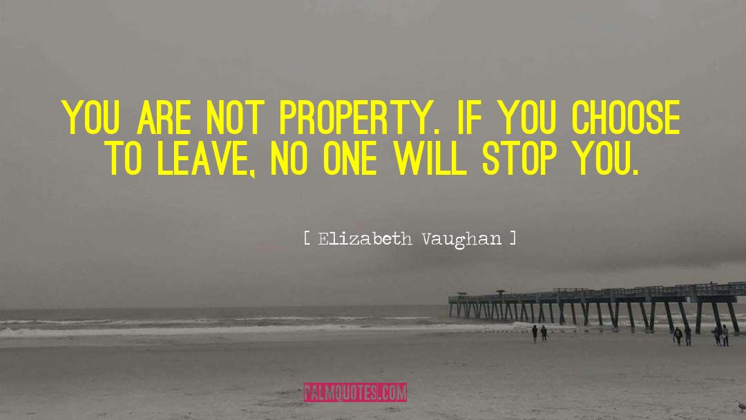 Elizabeth Vaughan Quotes: You are not property. If