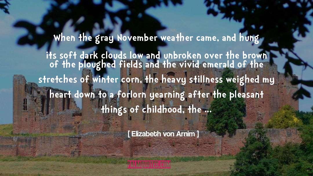 Elizabeth Von Arnim Quotes: When the gray November weather