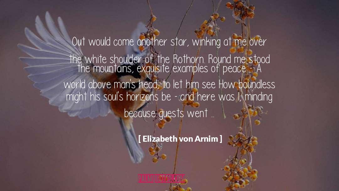 Elizabeth Von Arnim Quotes: Out would come another star,