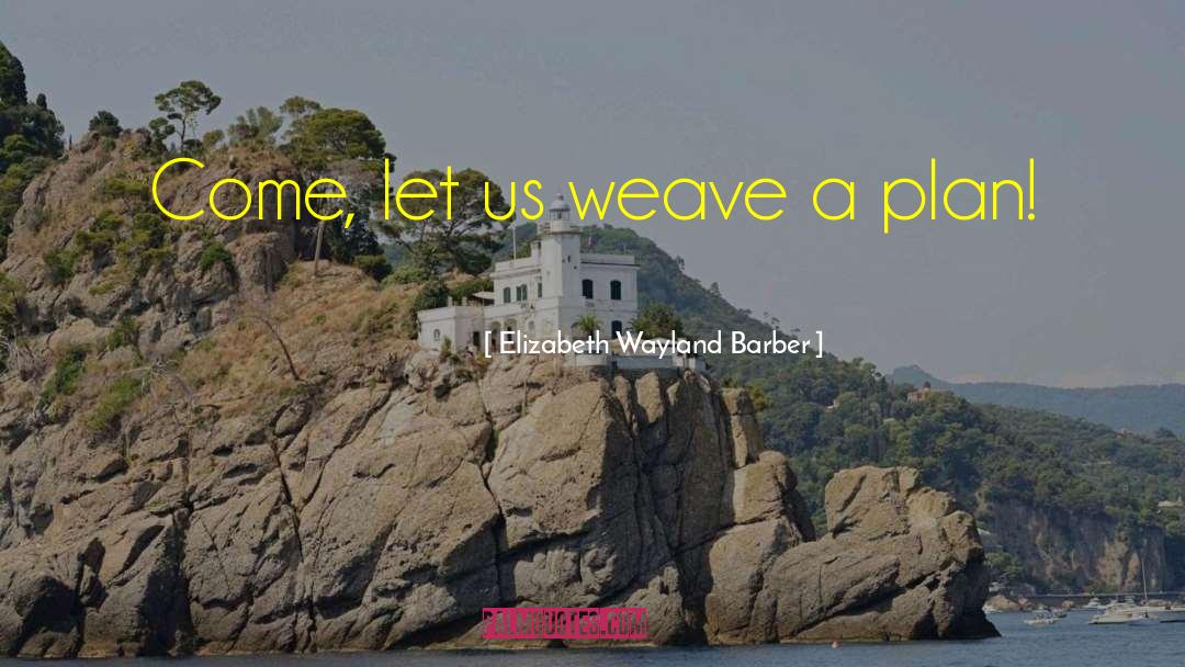 Elizabeth Wayland Barber Quotes: Come, let us weave a