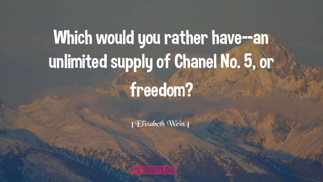 Elizabeth Wein Quotes: Which would you rather have––an