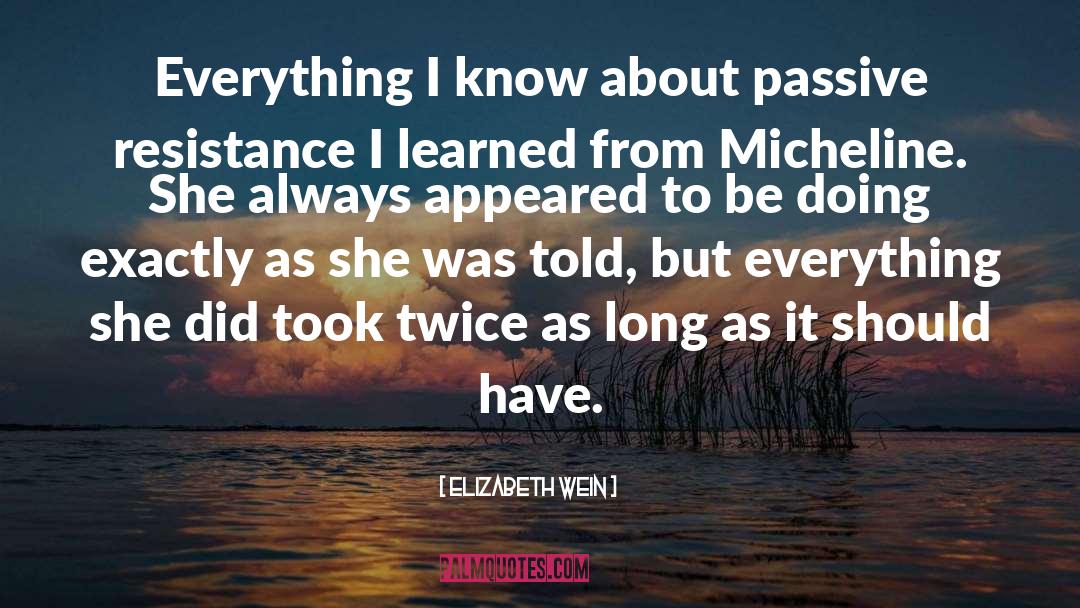 Elizabeth Wein Quotes: Everything I know about passive