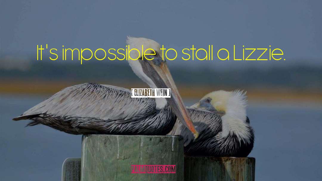 Elizabeth Wein Quotes: It's impossible to stall a