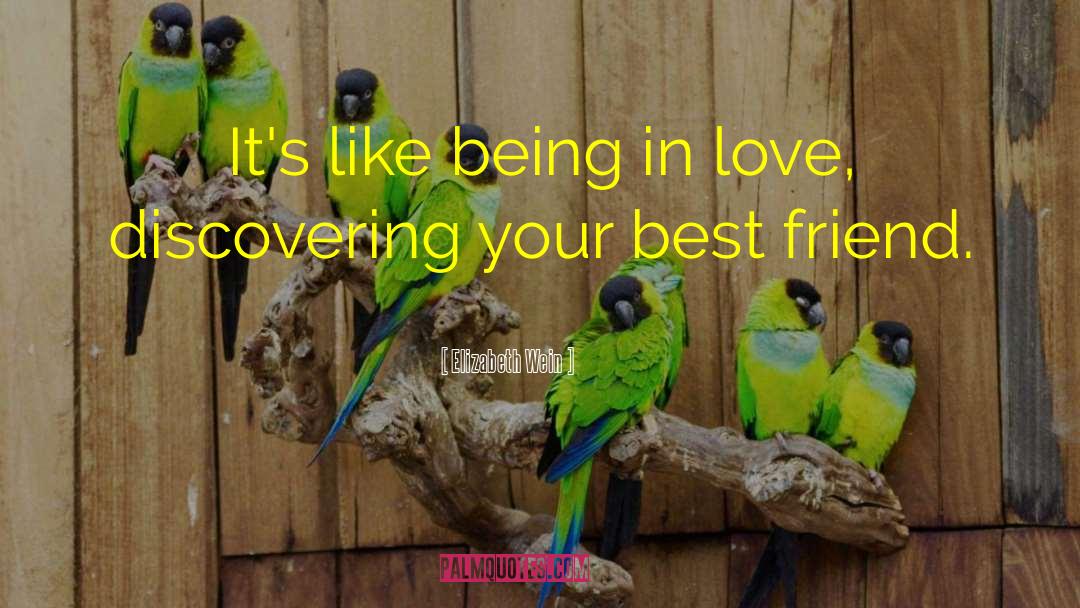 Elizabeth Wein Quotes: It's like being in love,