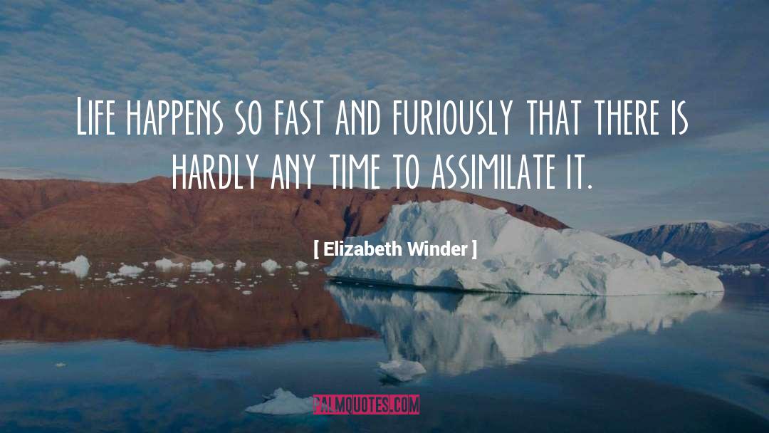 Elizabeth Winder Quotes: Life happens so fast and