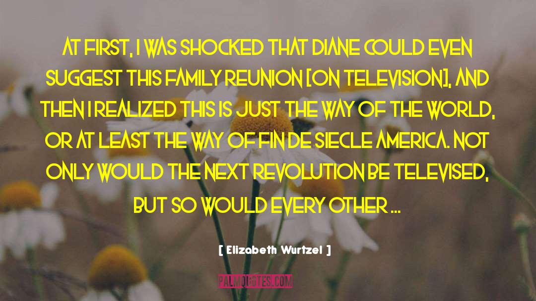 Elizabeth Wurtzel Quotes: At first, I was shocked