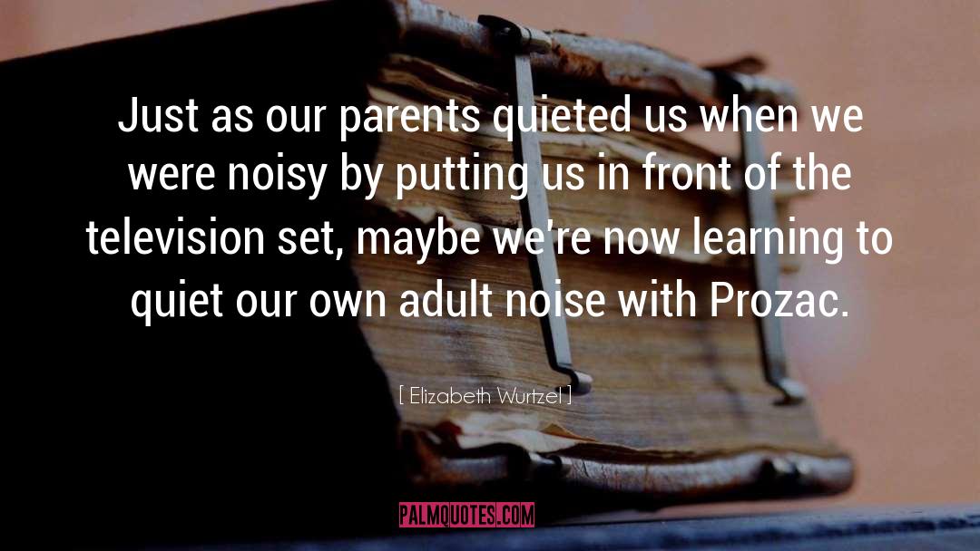 Elizabeth Wurtzel Quotes: Just as our parents quieted