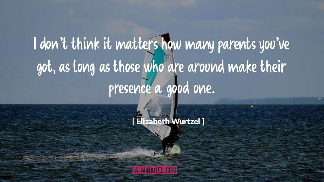 Elizabeth Wurtzel Quotes: I don't think it matters