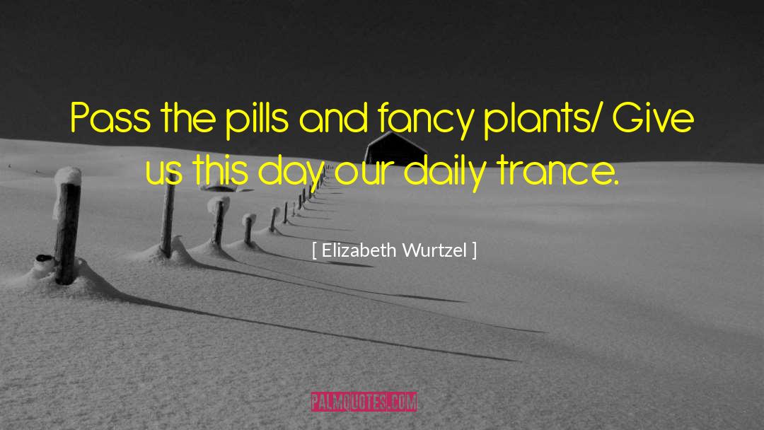 Elizabeth Wurtzel Quotes: Pass the pills and fancy